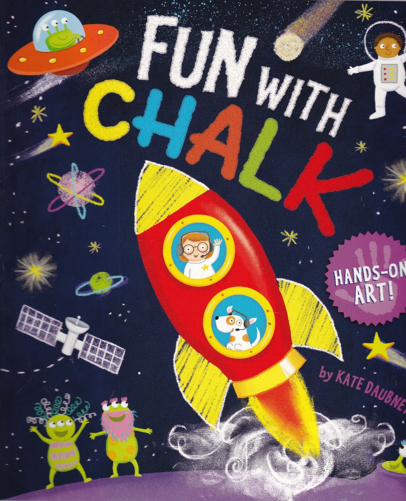 FUN WITH CHALK BOOK - IDEAS FOR DRAWING WITH CHALK CHILDREN KIDS AGE 4 UP, NEW
