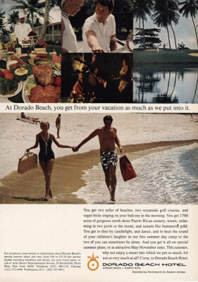 1973 Dorado Beach Hotel: Two Miles of Beaches Vintage Print Ad
