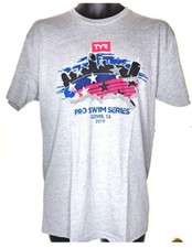 TYR Unisex Heather Grey Pro Swim Series Clovis 2019 Graphic T-Shirt Sz M New