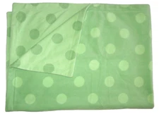 Amy Coe Green Polka Dot Mico Fleece Baby Blanket Mod Safari