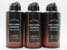 BATH BODY WORKS SINGLE BARREL BOURBON MEN'S BODY SPRAY 3.7 OZ LOT OF 3 PCS
