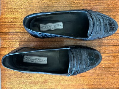 Daniele Ferradini Elegant Black Tassel Crocodile Loafers Daniele ferradini fisherman leather - Gem main image 2