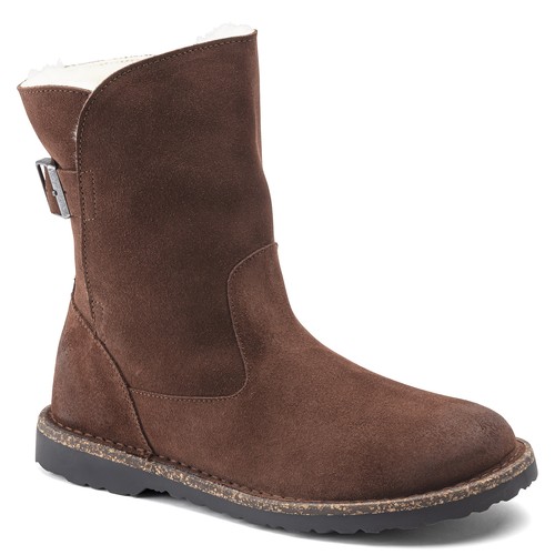 BIRKENSTOCK Upsalla Shearling Suede Leather Women Boots Espresso New | eBay