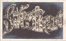 RPPC "Sweetheart" Lettering Made of Female studio Poses 1906