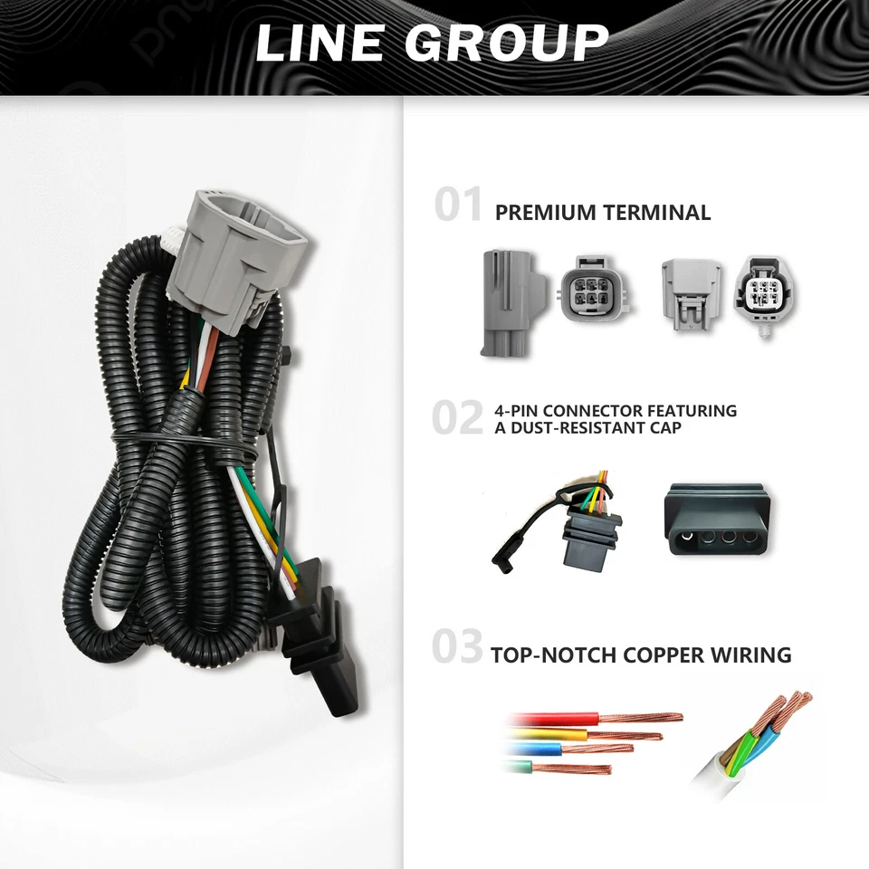 Tow Hitch Trailer Kit for 2007-2018 Jeep Wrangler JK JKU ( 2 &4 doors ) w/Cover - Image 3 of 4