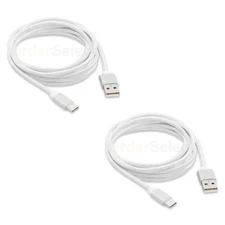 2 USB Type C 10FT Braided Cord for Samsung Galaxy S10 S10+ S10e Plus Note 10 10+