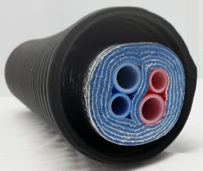 140 Ft of Commercial Grade EZ Lay 5 Wrap Insulated (2)1'' (2) 3/4'' OB PEX Tubing