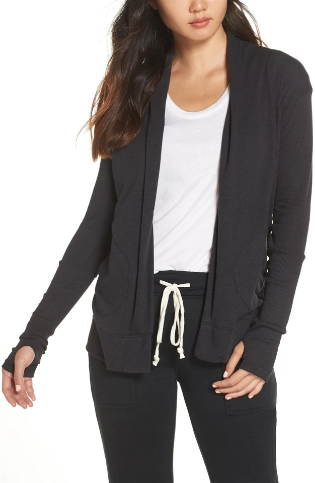 Alternative Apparel 269433 Womens Jersey Wrap Cardigan Size Large - Image 2 of 2