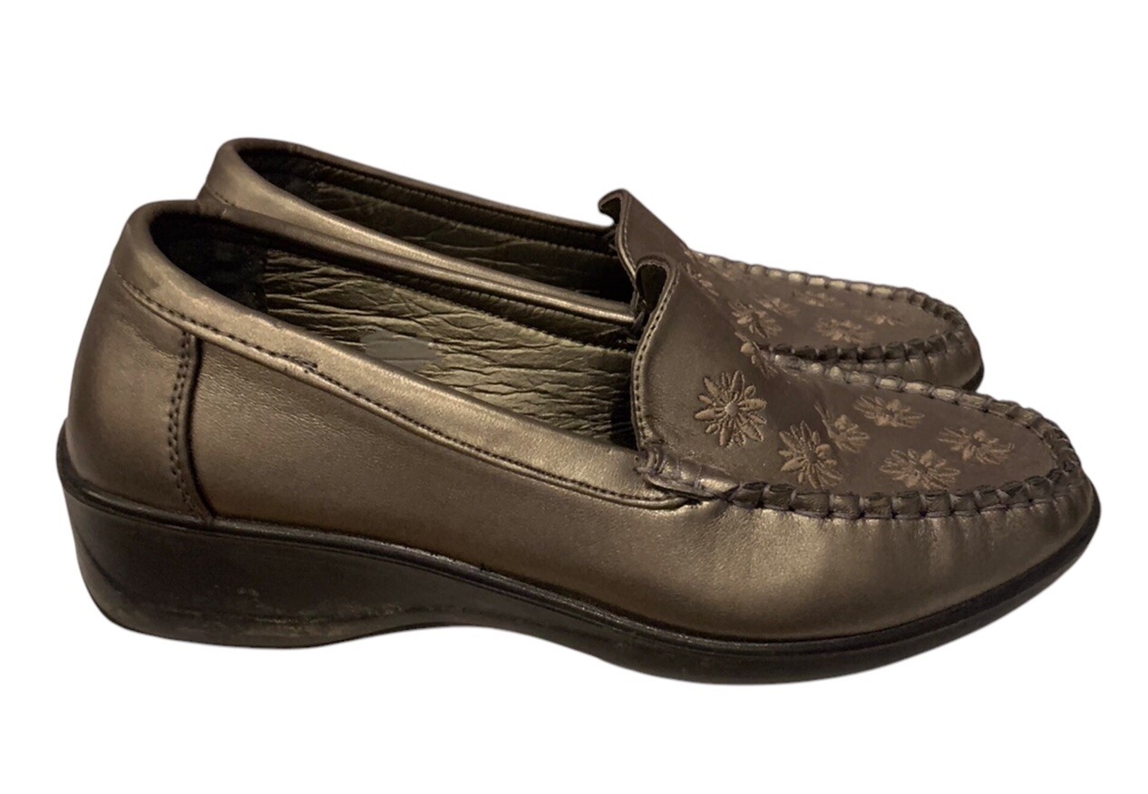 SAOLA Cushion Plus scarpe donna zeppa casual ballerine larghe vestibilità suola comfi UK 5