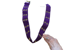 Vtg 2" Wide eggplant Purple Suede Womens Belt Hippie BOHO Rivet Accent 70s retro