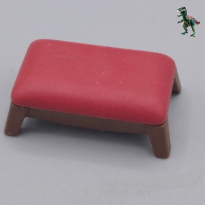 Playmobil-Fußstütze-Rot-Rosa-Leiter-Bank-Bank-Viktorianische Mansion-Stuhl