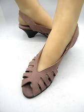 ARCHE Blush Nubuck Heeled Slingback Sandals SIZE 39 / 8