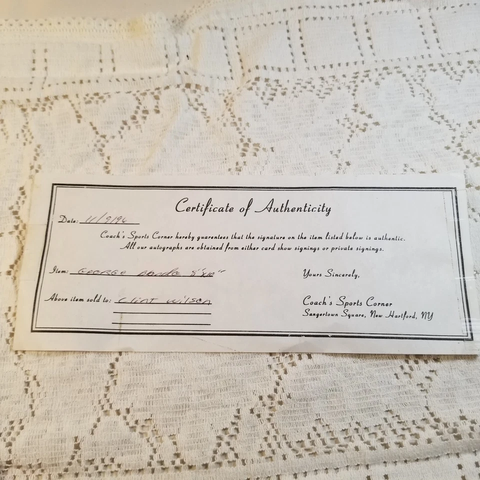 Lote de 5 autógrafos de George Blanda, Ray Guy, Charles Hayes, Arthur Mercante Foto 2 de 4