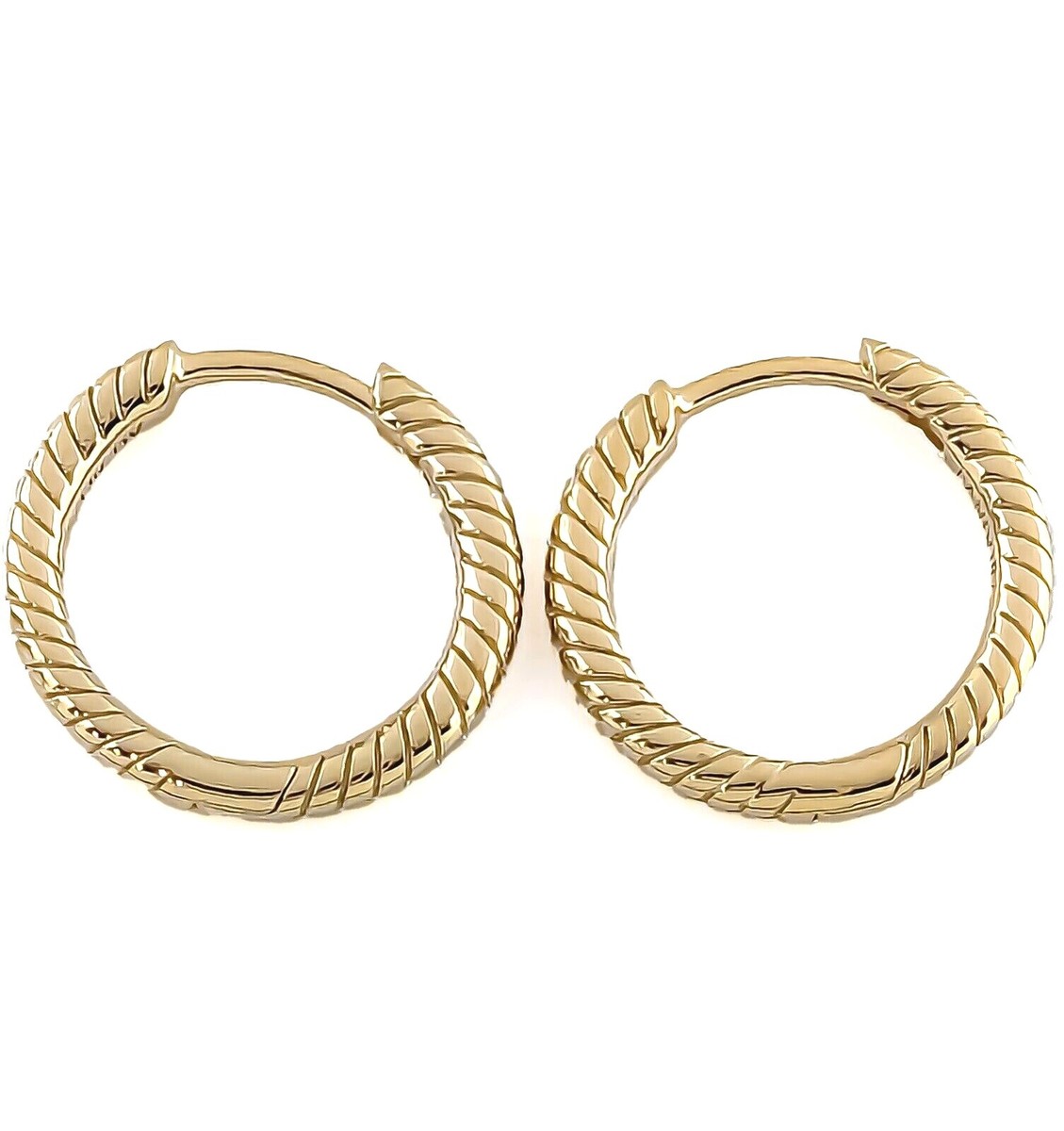 New 100% Authentic PANDORA 14K Gold Moments Small Charm Hoop Earrings  262728C00