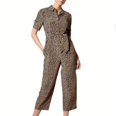 L.K.Bennett Crescida Silk Crop Wide Leg 
