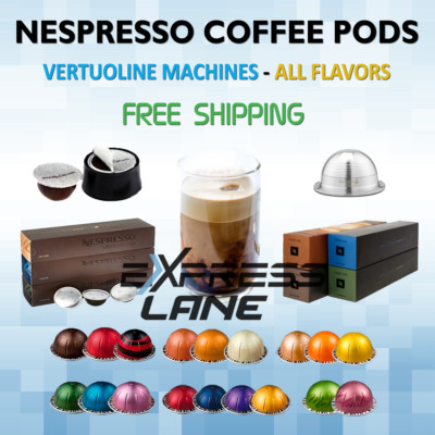 Coffee Nespresso Vertuo Line 50 Pods (5 Sleeves) Espresso ALL FLAVORS - FRESH