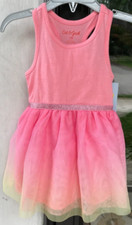 Baby Girls Cat  Jack 12 month 2 pc Ombre Tulle Dress Peach/Pink/Yellow 010