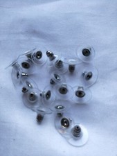 100Pc metal and plastic earring backs covers findings 12mm m3240