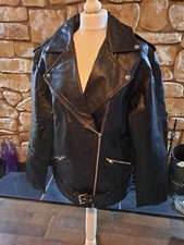 In My Element Aura Oversized Biker Jacket Size S Bnwot Black Rrp £150