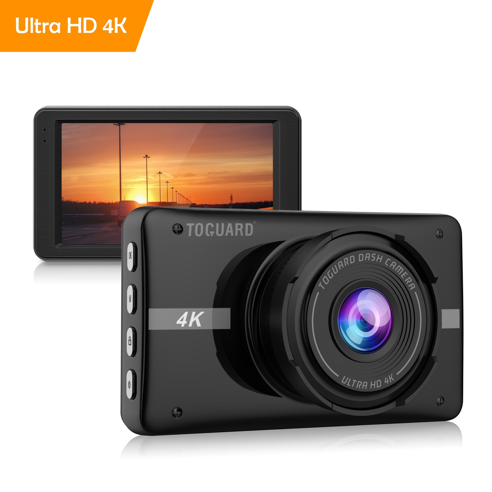 TOGUARD 4K UHD Dash Cam with G-Sensor Front Car Camera Video Recorder
