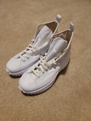 Converse Run Star Hike Mens 8 Womens 9.5 Hi Top Lugged Shoes White 170777C