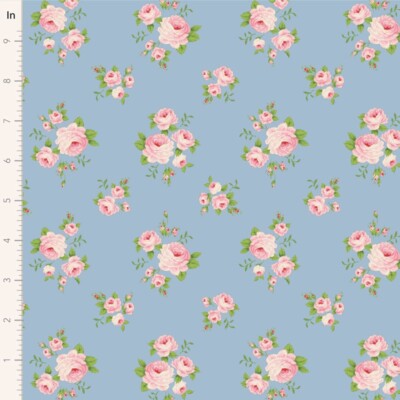 Tilda Sunday Brunch Mia Sky Blue by Tone Finnanger 1/2 Yard 100599
