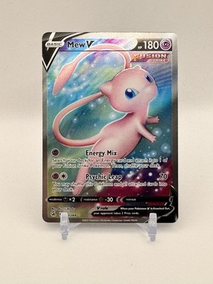 Mew V (Full Art) 250/264 Sword & Shield Pokemon Fusion Strike Holo Alternate Alt