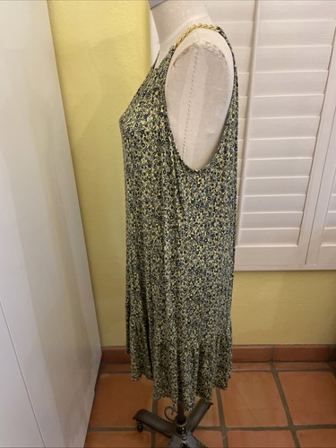 Michael Kors Sleeveless Chain Strap Shift Dress Women's Size 1x Sunflower - Picture 6 of 10