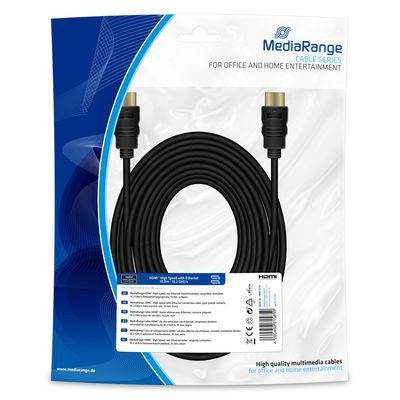 MediaRange MRCS212 HDMI High Speed With Ethernet Connection Cable, Gold-Pla ~E~