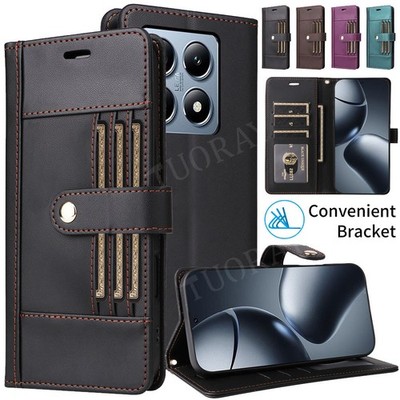 Leder Hülle Für Xiaomi Redmi Note 14 13 12 11 Pro 14T 13T 12T Tasche Wallet Case