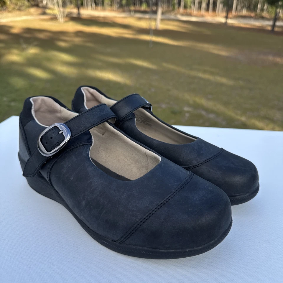 Zapatos Drew para mujer 9WW negros Mary Jane cuero negro ortopédico confort rosa Foto 2 de 4