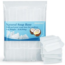 Soap Base Natural 2LB - Clear Glycerin Base for Soap Making Melt and Pour Org...