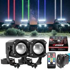 RGBW Whipless LED Laser Whip Lights w/1.5''-2'' Roll Bar Mounts For Polaris RZR