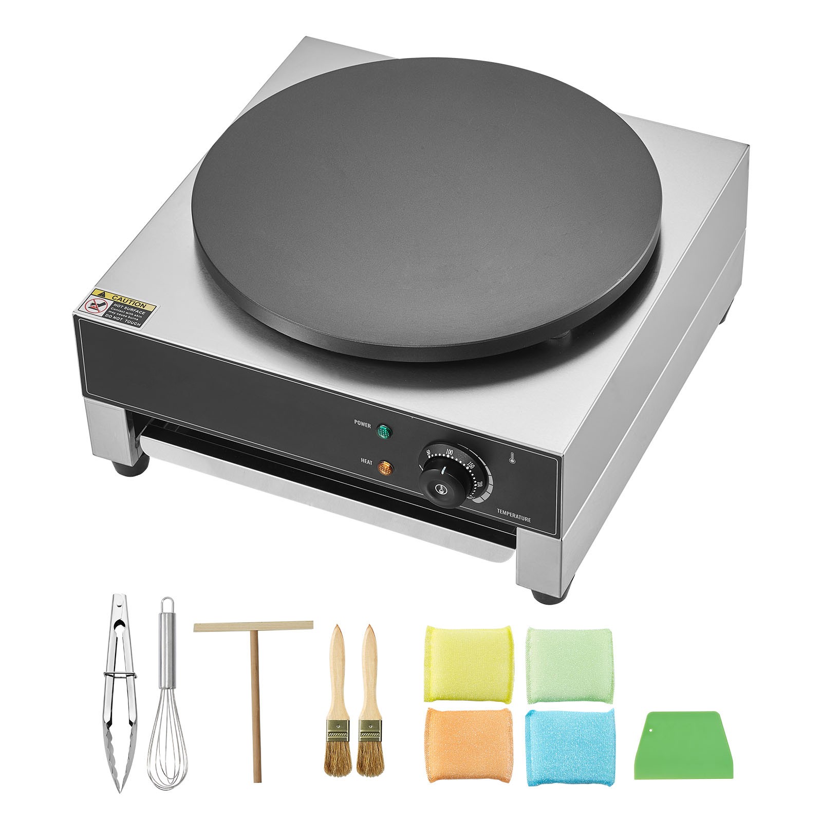 Uimoso 16-Inch Electric Crepe Maker, 1700W Non-Stick Commercial Machine
