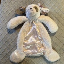 Bearington Baby Wiggles Pacifier Pet, Pink Puppy Lovey Dog Plush Animal