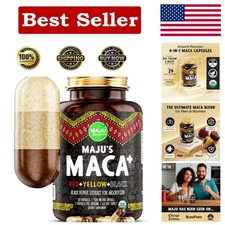 Maju 4-in-1 Maca Root Capsules with Black Pepper for Maximum Absorption, 120 ct