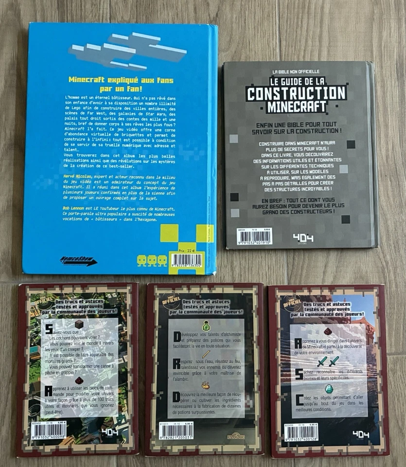 Lot 5 Livres Guides MINECRAFT Jeu Vidéo Construction Mondes Manuel Français - Photo 4/4
