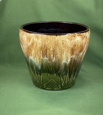 Vtg Robinson Ransbottom McCoy Sun Moon Stars Jardiniere Majolica 7”tallx8”W