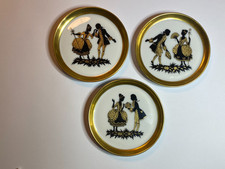 Original Fürstenberg Porcelain Wall Plate Gold Rim Marriage Proposal Set of 3