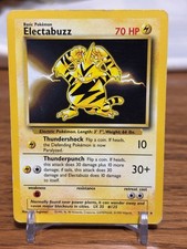 1999 Pokemon #20/102 Electabuzz (Base Set) MP - Crease