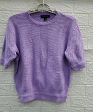New Ann Taylor Short Sleeve Sweater Tee Purple Size S