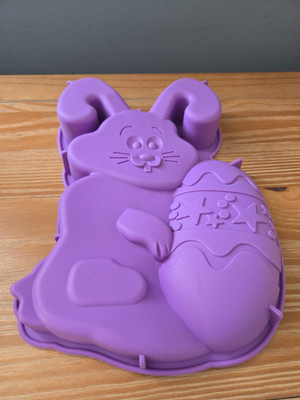 Crofton Silicone Bakeware Easter Rabbit and Egg Cake Pan or mold