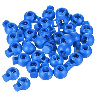 Cord Locks, 30 Pack Ball Spring Toggle Stopper for Drawstring Bag Sky Blue