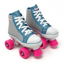 Chicago Skates Fashion Light Up Quad Roller Skates for Girls Durable Top