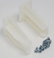 2-Pack White Drawer Slide Rear Socket Blum Euro Cabinet Drawer Slides, Right & L