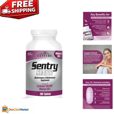 Sentry Women 50+ Multivitamin Tablets - Complete Nutritional Support, 100 Count