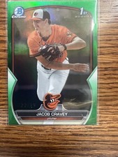 2023 Bowman Draft #BDC-189 Jacob Cravey Chrome Green Refractor #/99