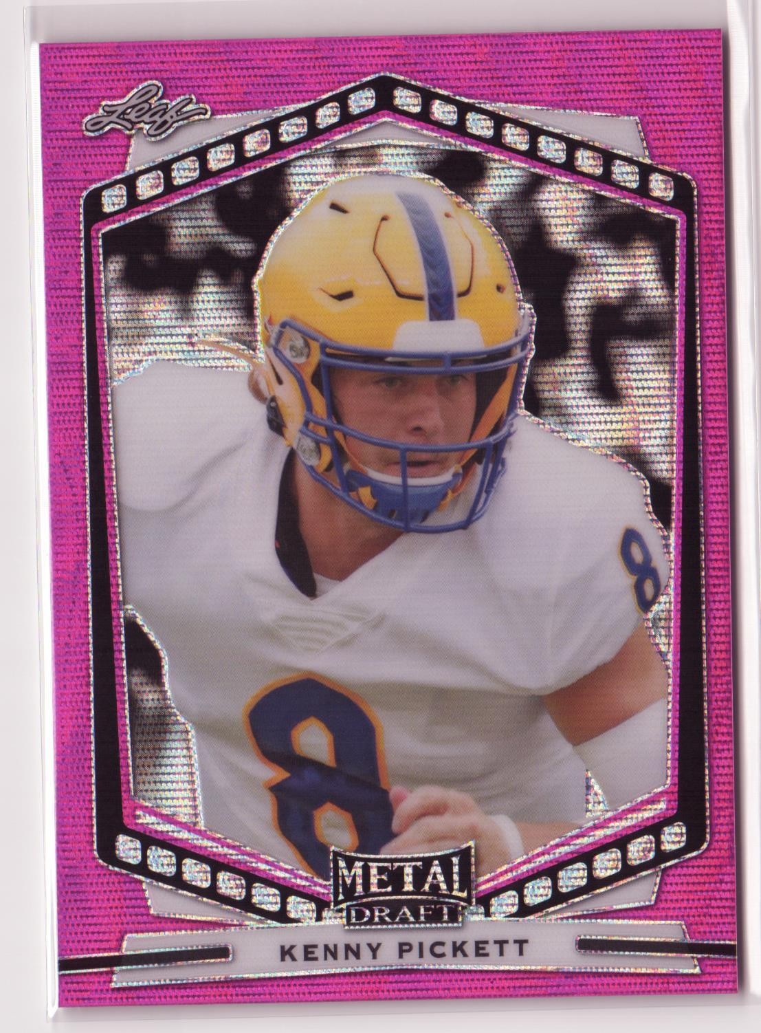 Kenny Pickett Leaf Draft Metal Portrait #PKP1 Pink Prismatic