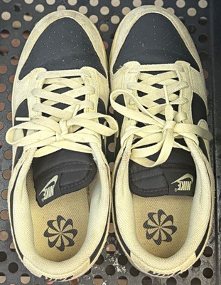 Nike Dunk Low Teens Beige/Black Colorblock Lace-Up Low Top Sneaker