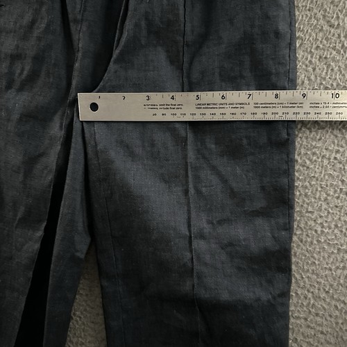 Gigli Womens Pants Blue Size 40 High Rise Dress Pant Career Office Linen Blend - 第 10/19 張圖片